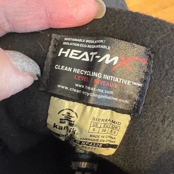 Kamik Snow Duck Boots Purple Size 6 Lace Up Heat MX Waterproof Marled - Picture 7 of 8